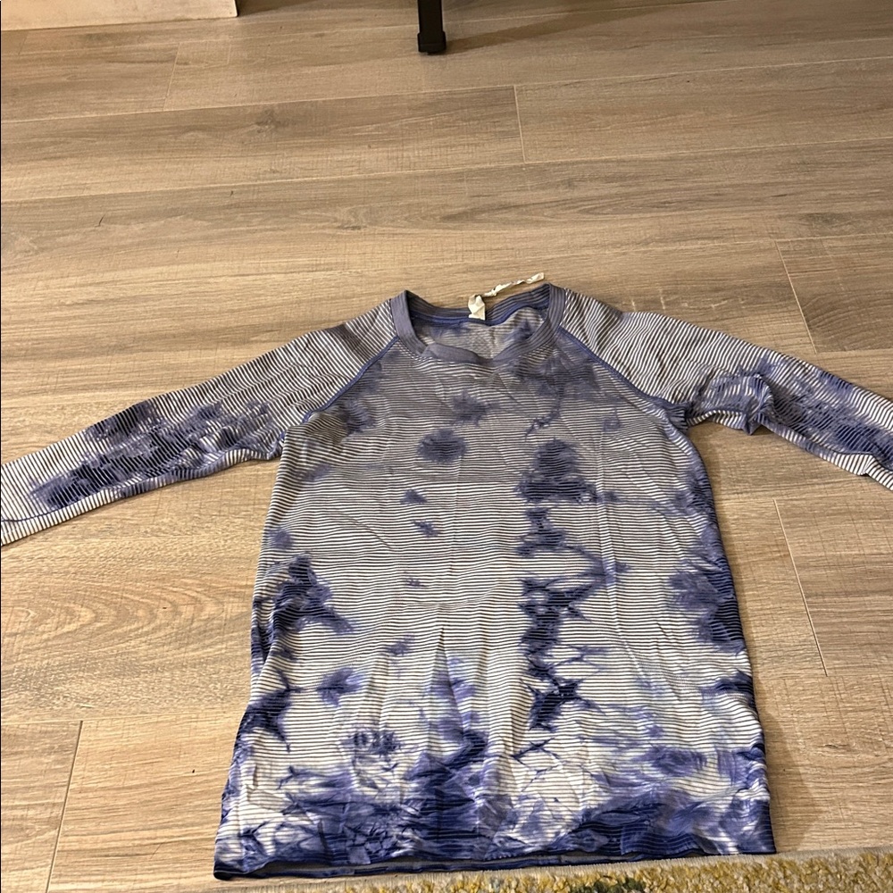 Lululemon Athletica Striped Blue Shirt